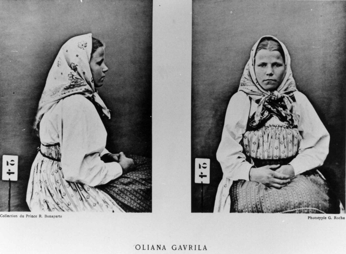 Roland Bonaparte sin samling. 
Portrett av Oliana Gavrila. Inngår i Bonapartes sameportretter som nr. 24.
Bonaparte