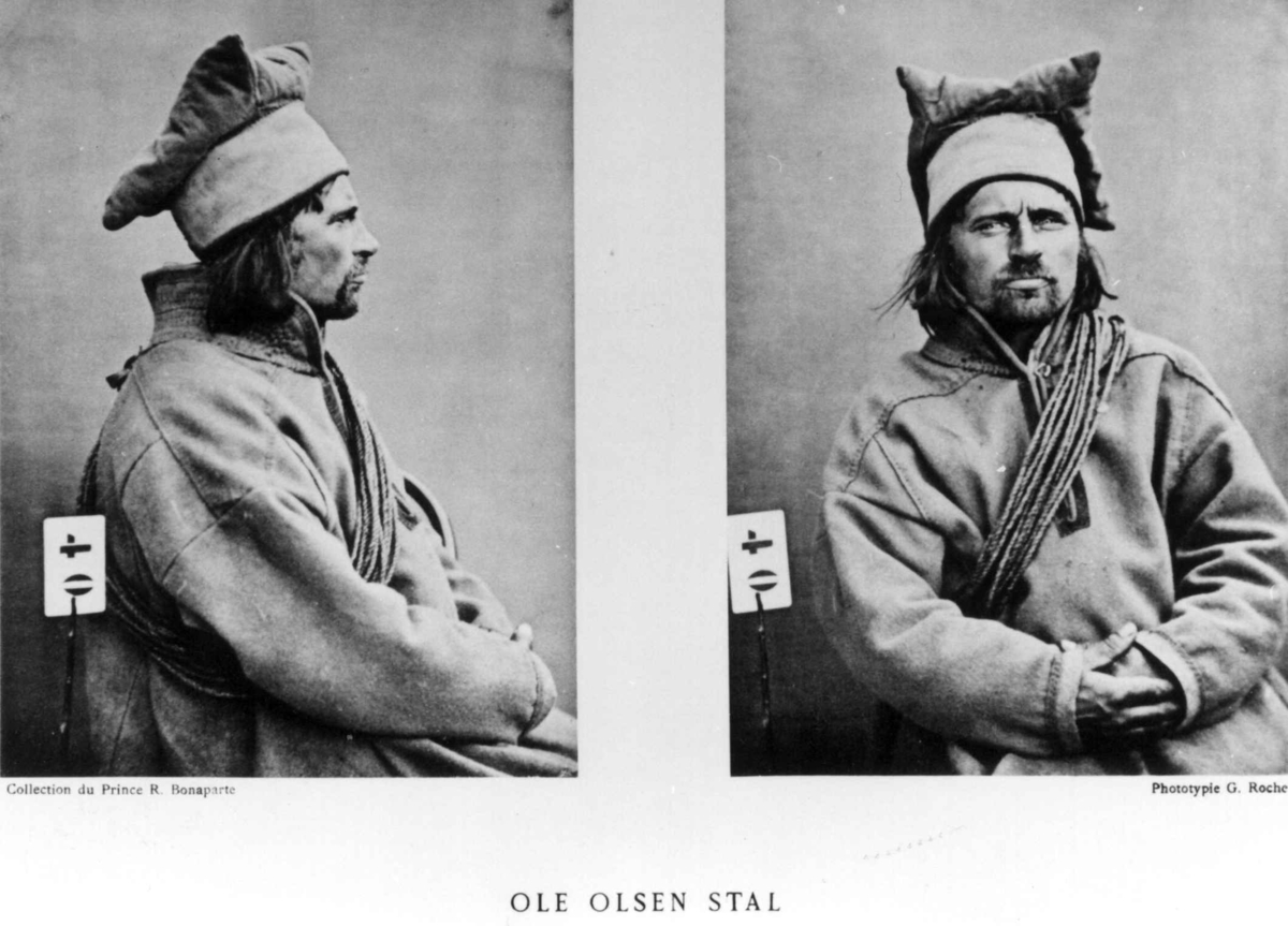 Roland Bonaparte sin samling. 
Portrett av Ole Olsen Stal (Stall) Inngår i Bonapartes sameportretter som nr. 40.
Bonaparte