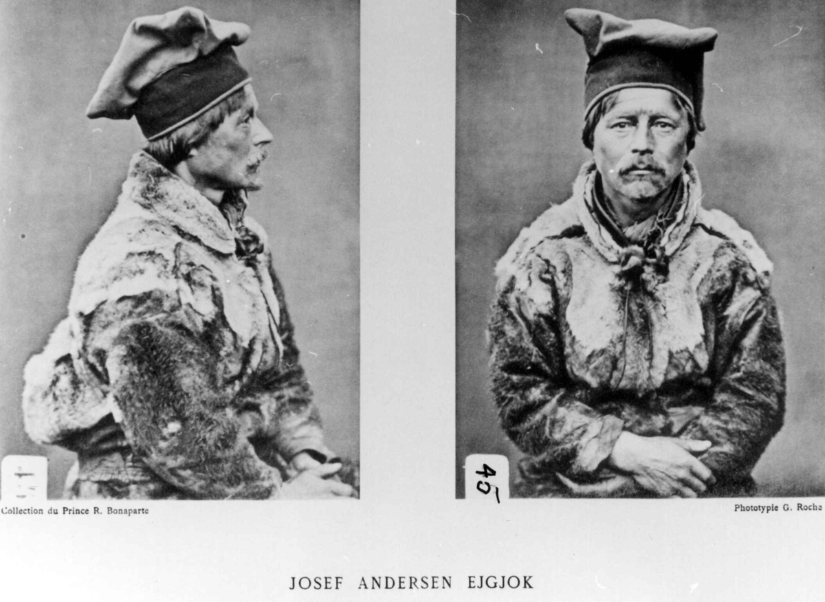 Roland Bonaparte sin samling. 
Portrett av Josef Andersen Ejkjok. Inngår i Bonapartes sameportretter som nr. 45.
Bonaparte