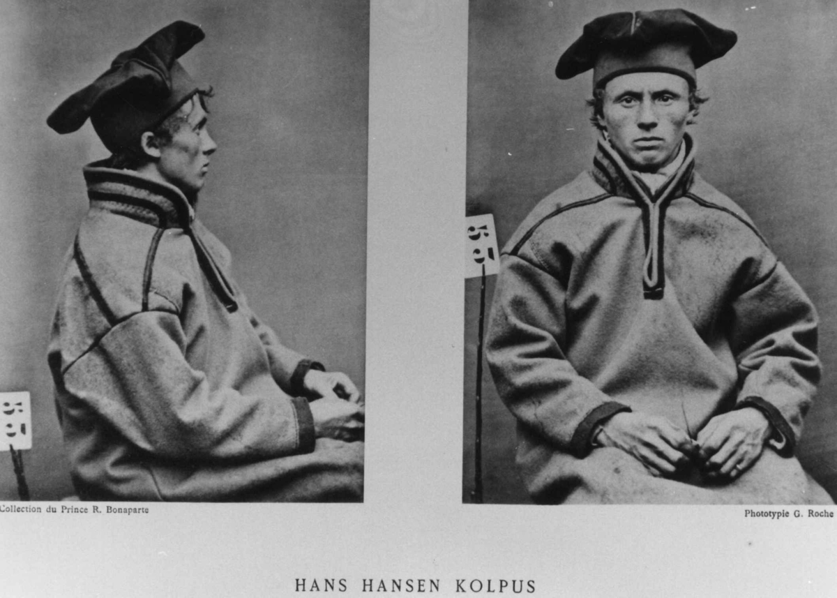 Roland Bonaparte sin samling. 
Portrett av Hans Hansen Kolpus. Inngår i Bonapartes sameportretter som nr. 53.
Bonaparte