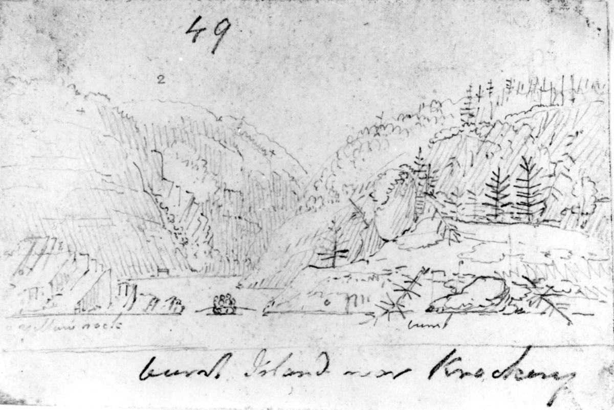 Kragerø
Fra skissealbum av John W. Edy, "Drawings Norway 1800".