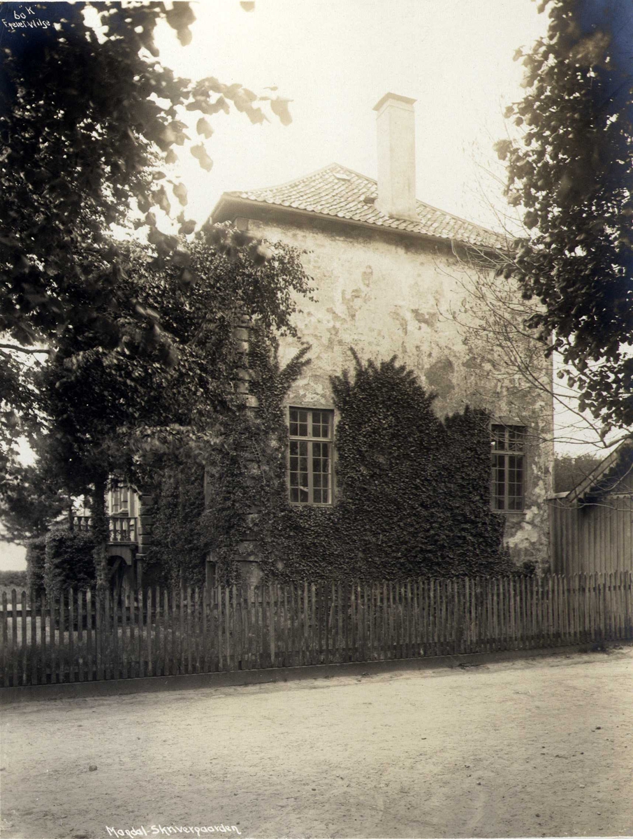 Skrivergården, Mandal, Vest-Agder. Fotografert 1912. 