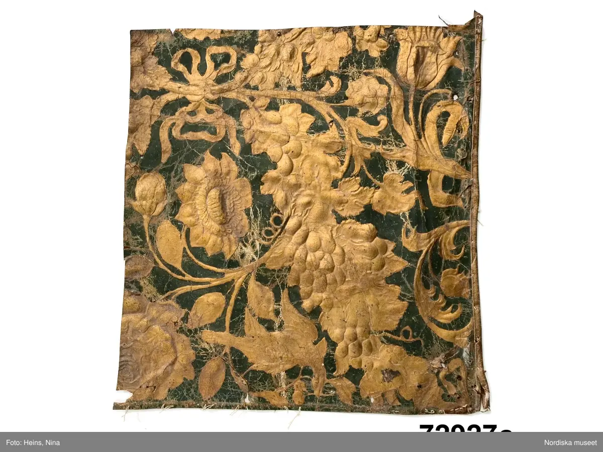Växt, blomma, tulpan, ranunkel, vinranka.
Frukt, druva.
Djur, fågel.
Putto.