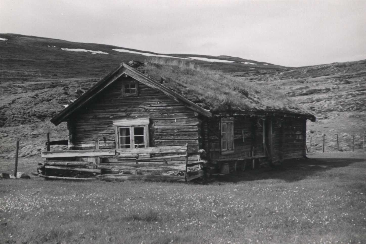 Seterhus, Skjørstadsætra, Oppdal, Sør-Trøndelag. Fra album. 