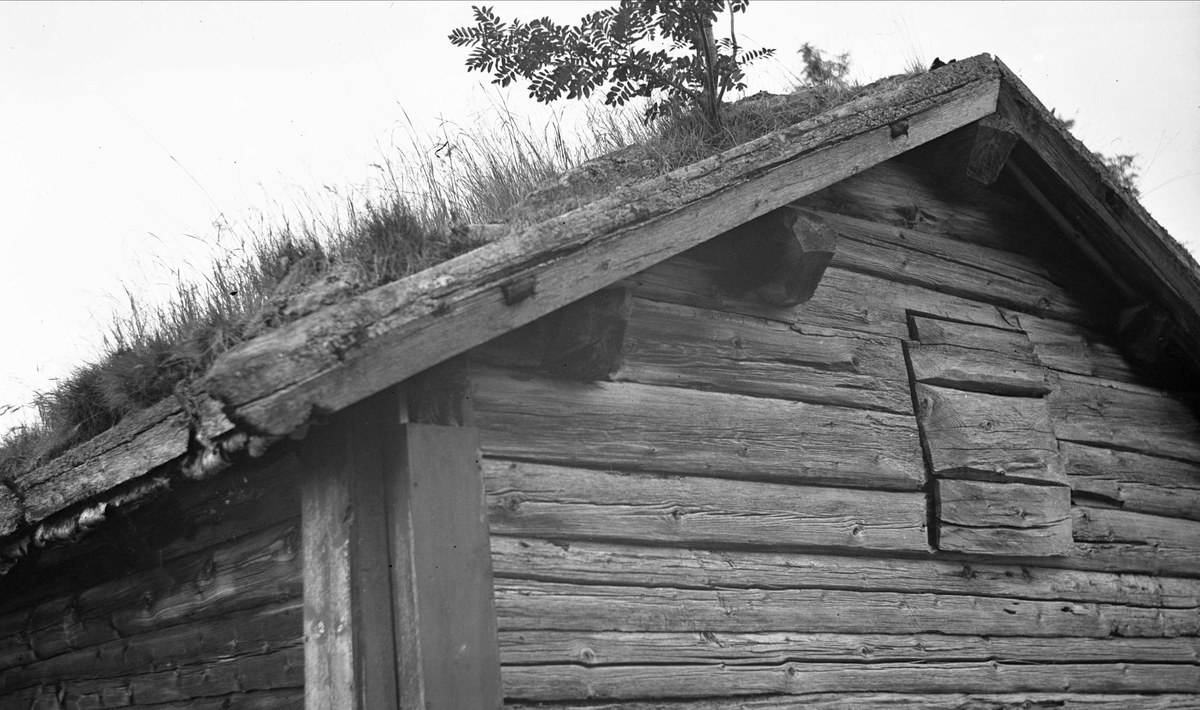 Detalj av bur, Vinndal, Lønset, Oppdal, Sør-Trøndelag. Fotografert 1940. 