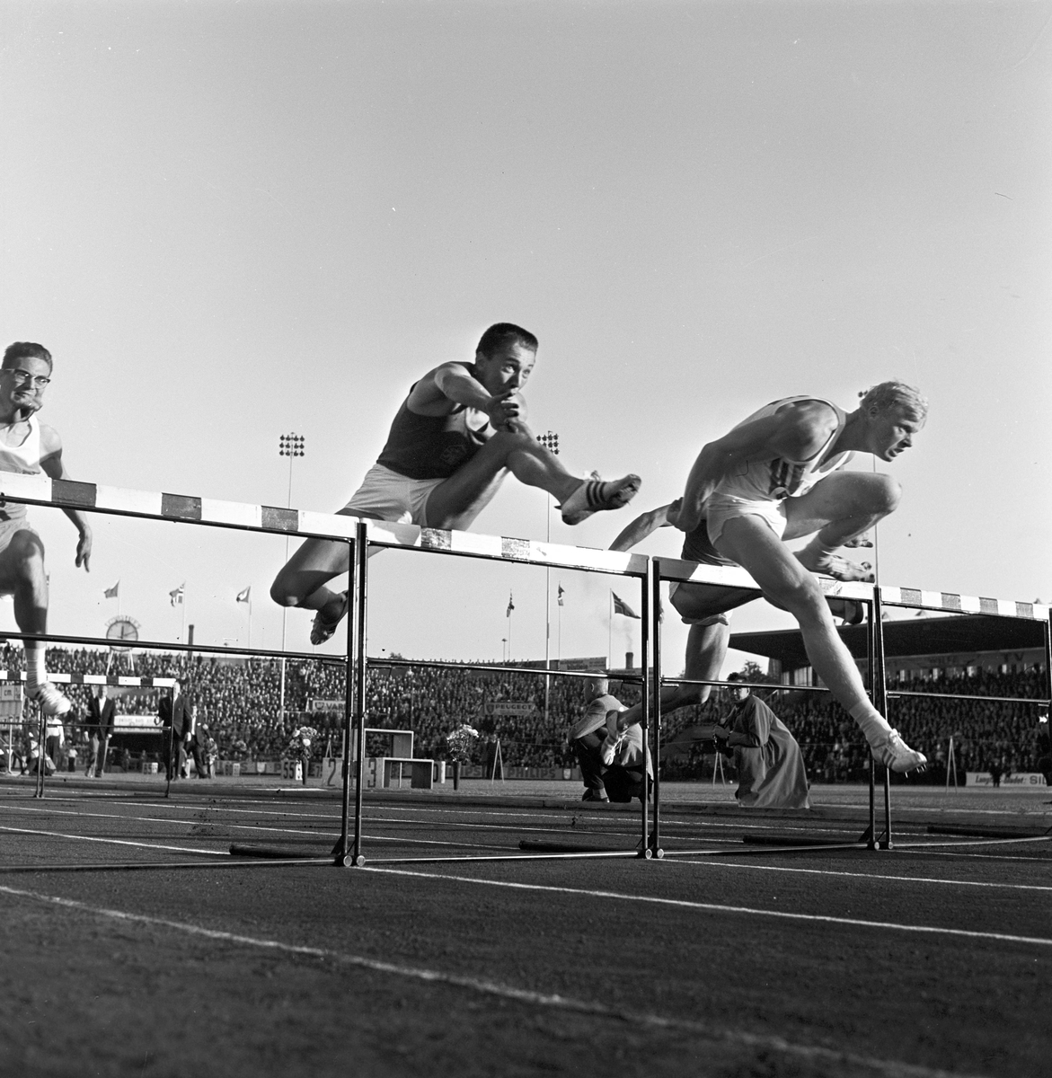 Serie. Friidrettslandskamp Norge - Tsjekoslovakia.
Fotografert 1964.
