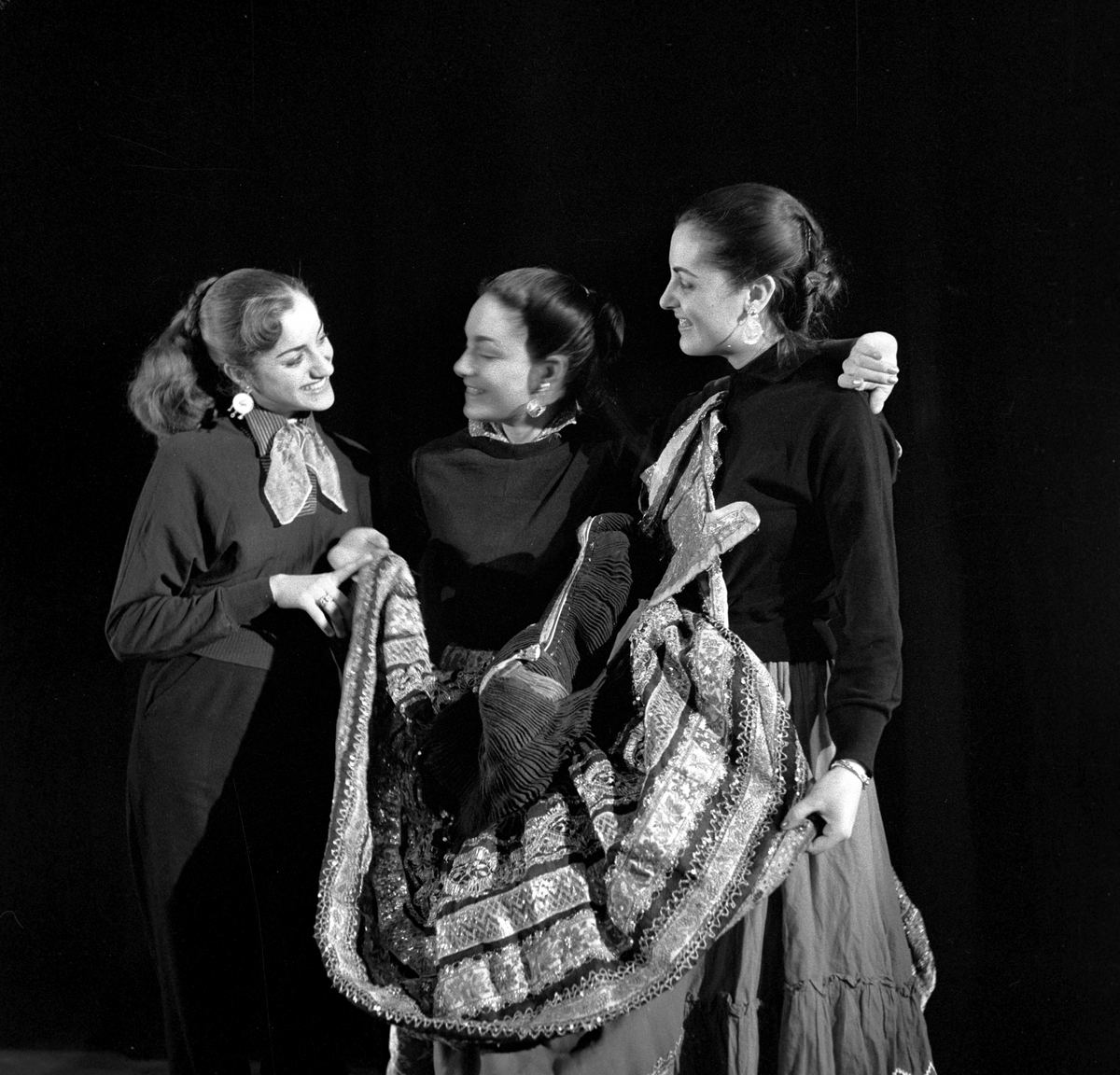 Spansk danseensemble i Oslo, Det nye Teater. Fotografert 1956.

