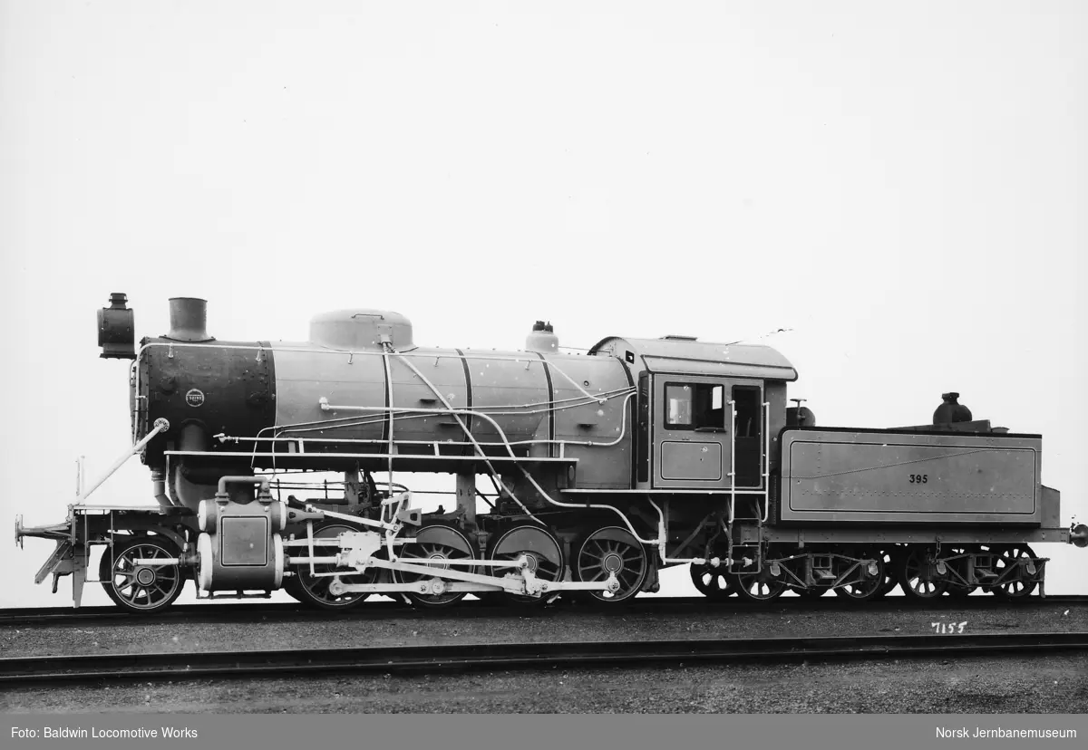 Leveransefoto av damplokomotiv type 33c nr. 395 fra Baldwin Locomotive Works