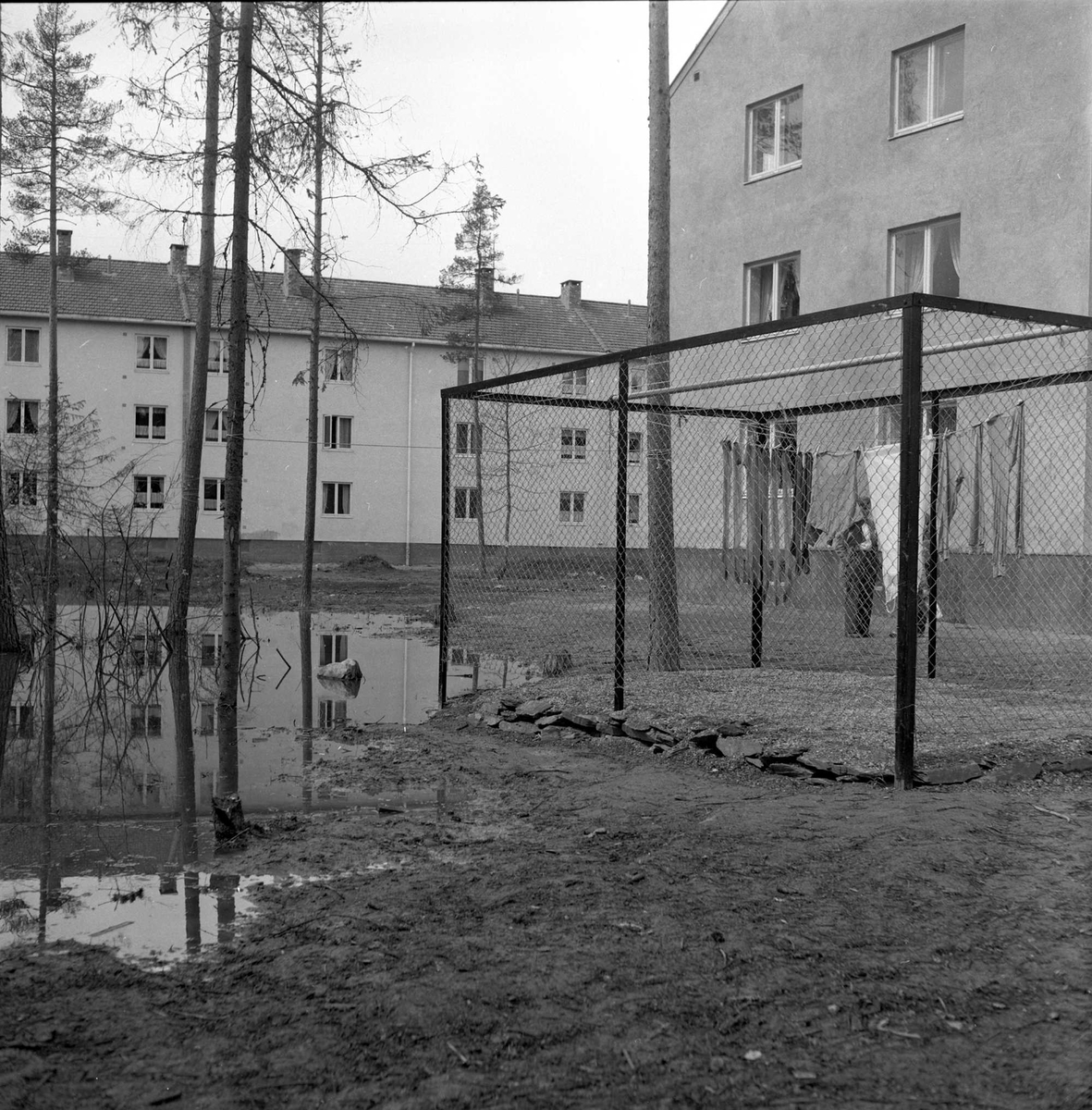 Farlig slam på Lambertseter.  19.05.1956.