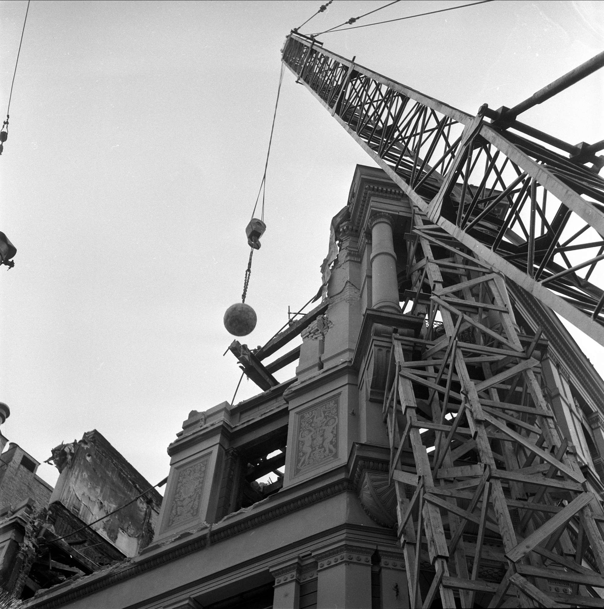 Rivning av Robshamgården, Oslo, 13.05.1959.