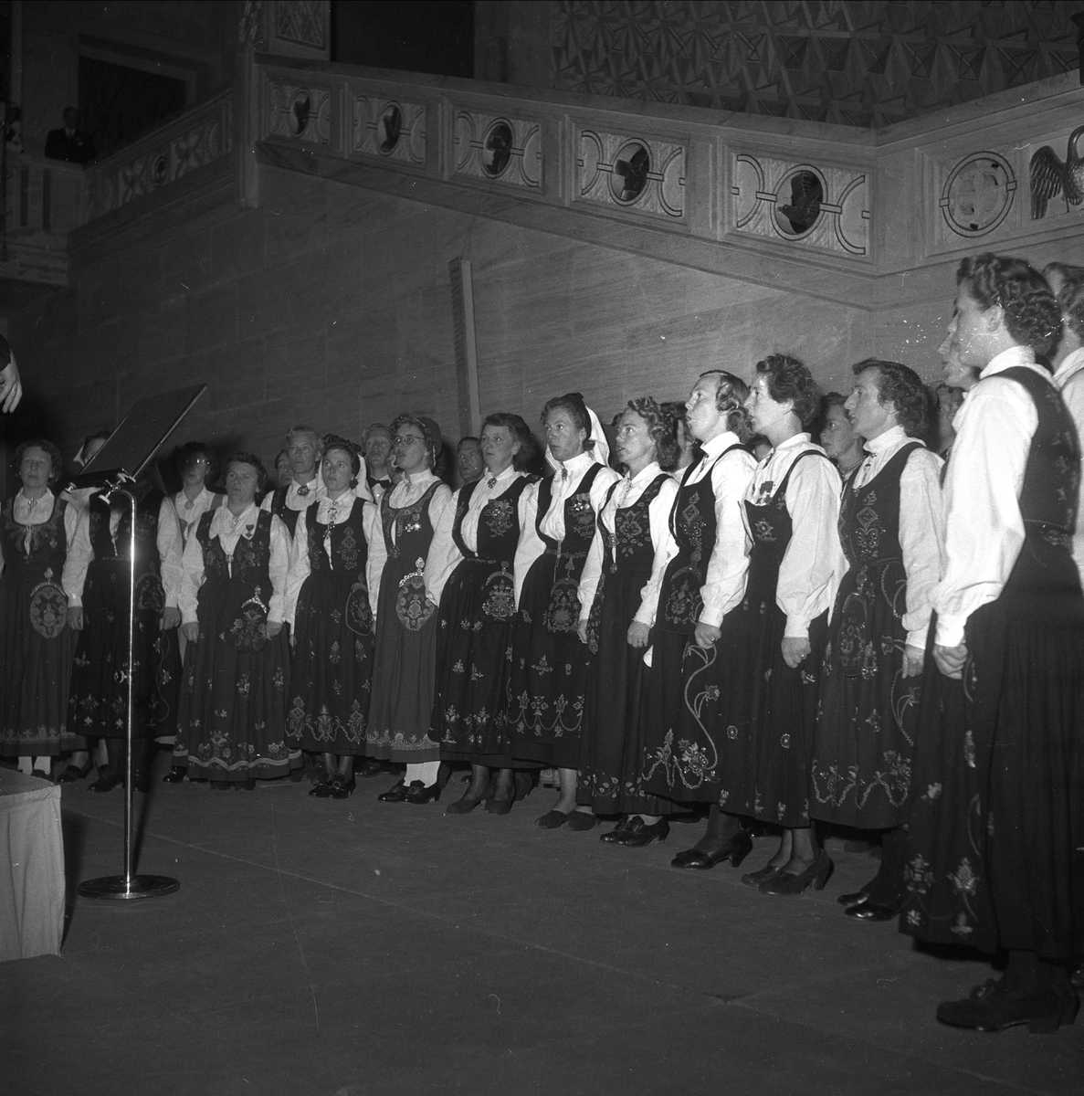 Innflytternes dag og fest i Rådhuset, Oslo. September 1952.