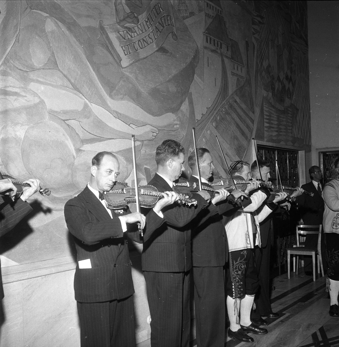 Innflytternes dag og fest i Rådhuset, Oslo. September 1952.