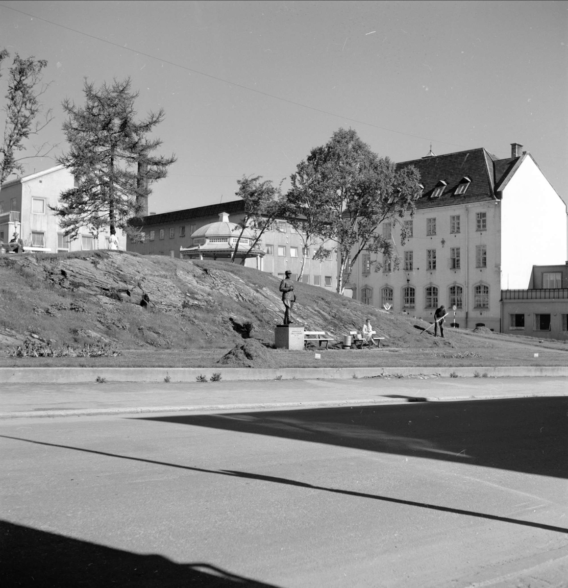 Harstad, stor bygning, eksteriør, 15.07.1961.