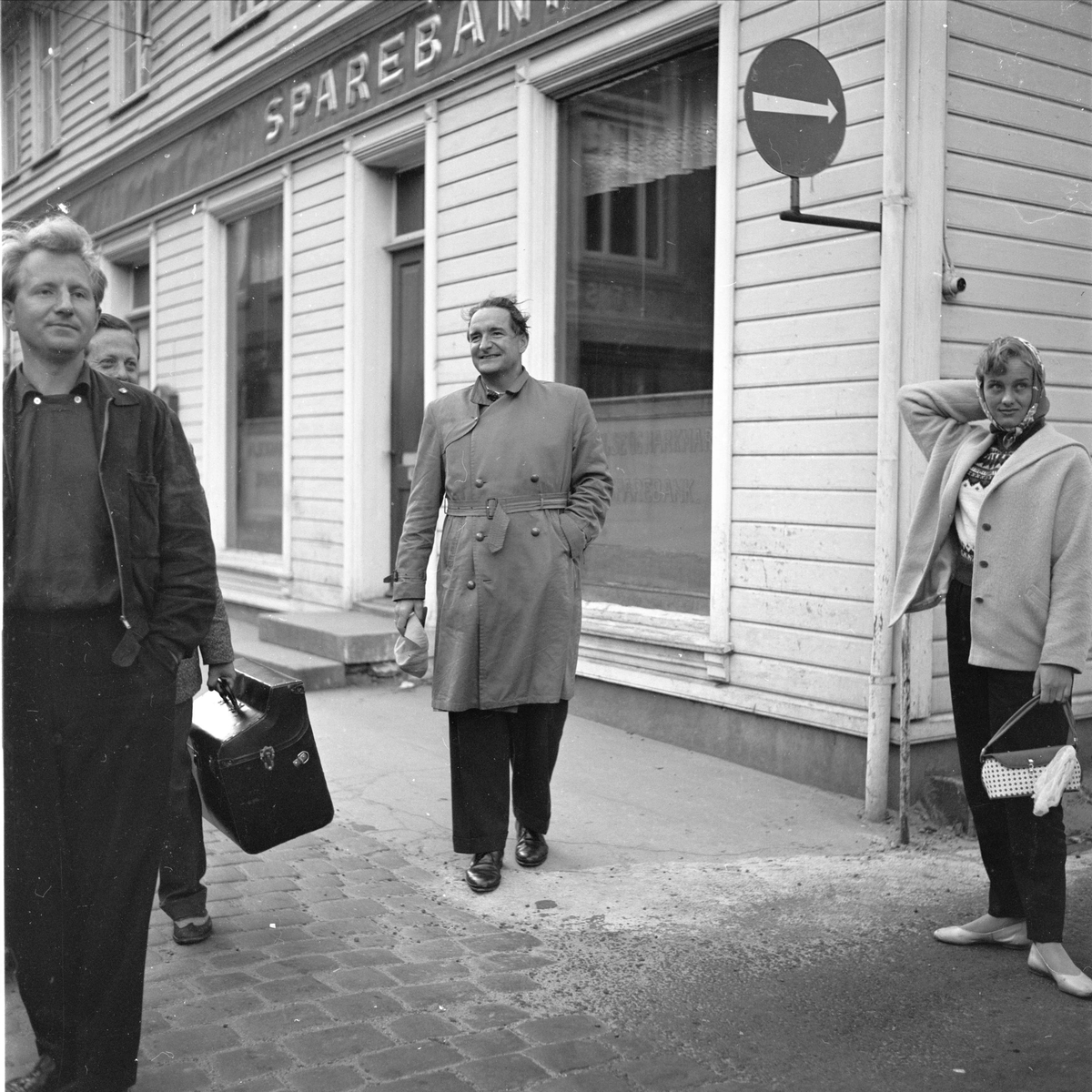 Mandal, juli.1956. Bybilde. Mandalsdager.