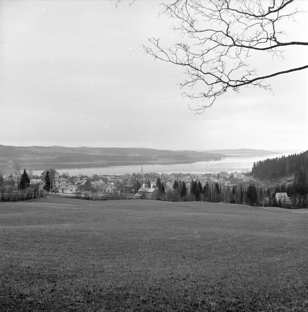 Gjøvik, 1953. Utsikt.