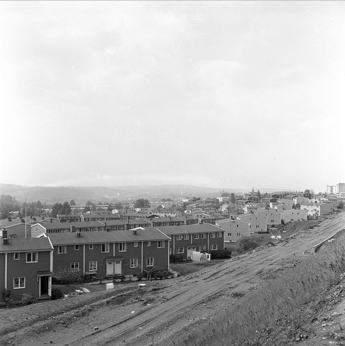 Veitvet, Oslo, juni 1961. Bebyggelse.