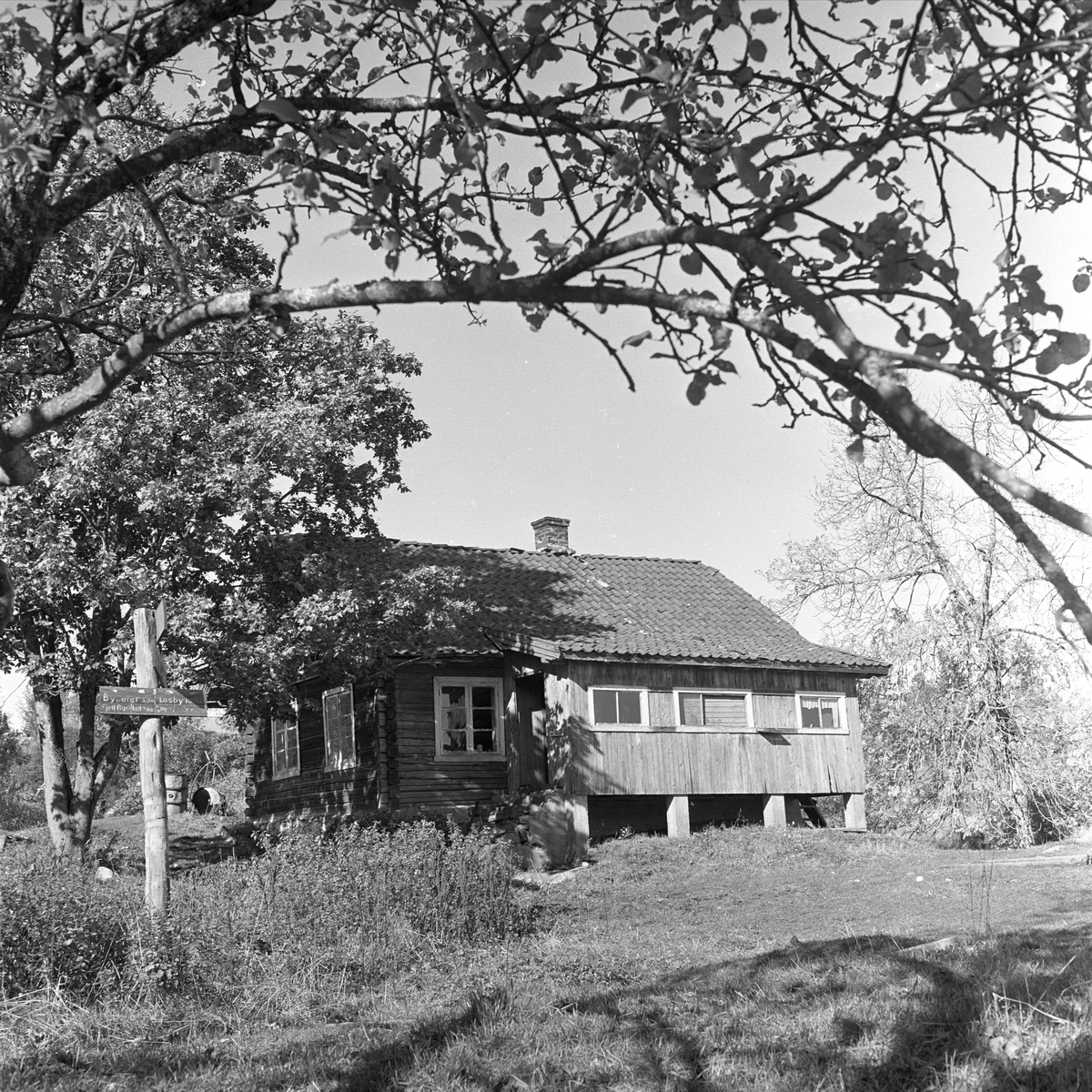 Vangen, Enebakk, Akershus, 01.10.1960. Skiforeningens sportshytte.