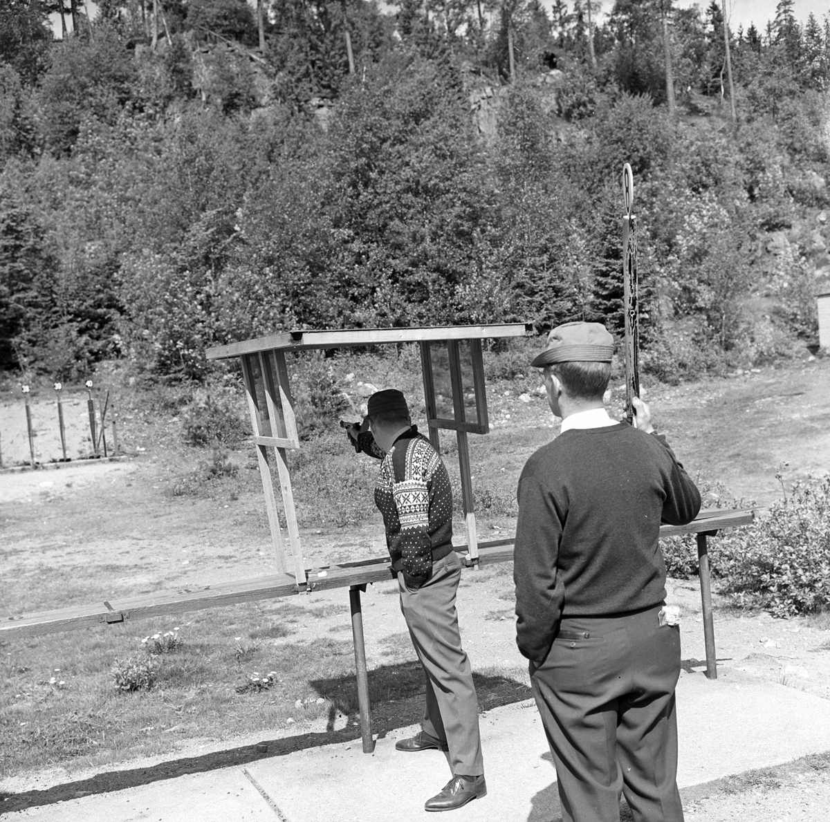 Bærum, Eiksmarka, 1964, landsskytterstevne på Løvenskioldbanen, 