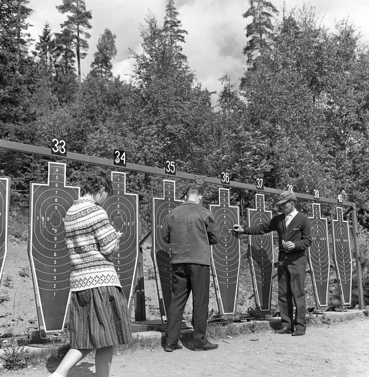 Bærum, Eiksmarka, 1964, landsskytterstevne på Løvenskioldbanen, 