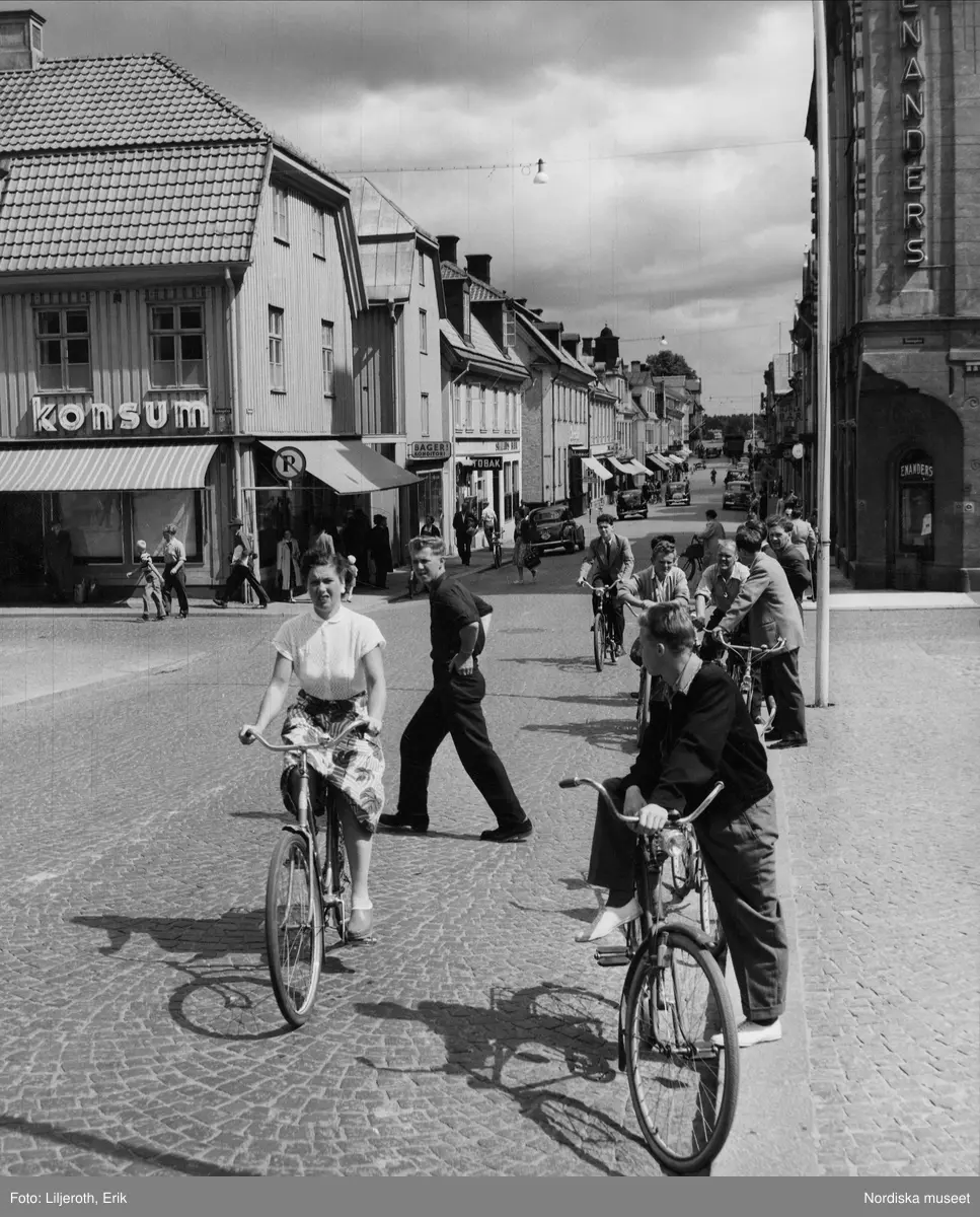 Gamla byggnader vid Storgatan i Västervik