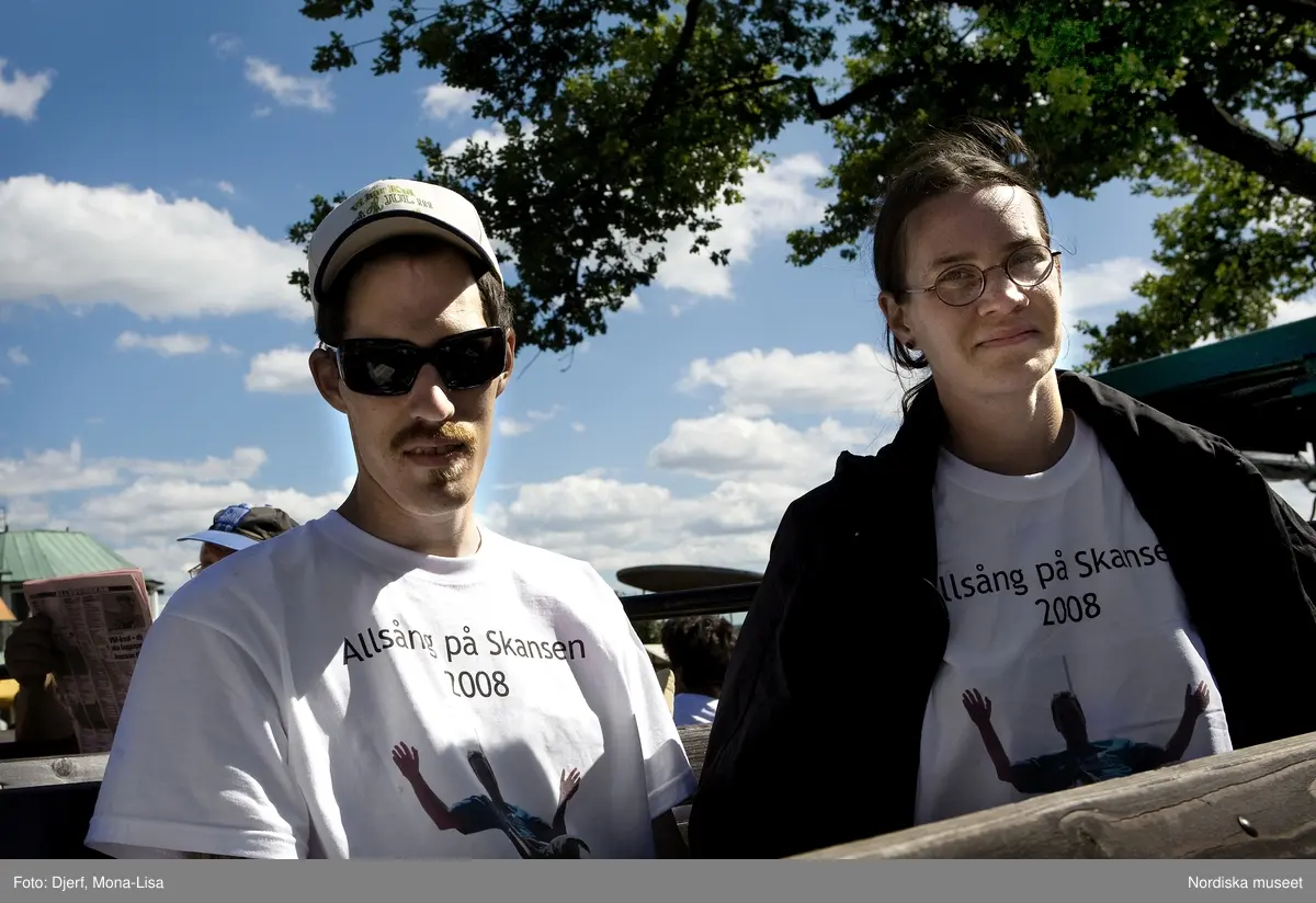 Allsång på Skansen 15 juli 2008. Publik.