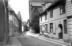 Vy från norra Tyskland. Stralsund, Jakobikirche (höger) och Nikolaikirche (främre) .