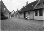 Vy från Danmark, Odense. H. C. Andersens födelsehus.