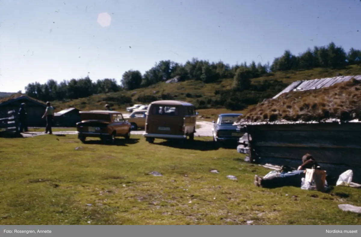 Bruksvallarna, fäbod, 1974. Byggnader, djur, människor och natur.