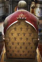 Nordiska museet, entréhallen med statyn av Gustav Vasa, till