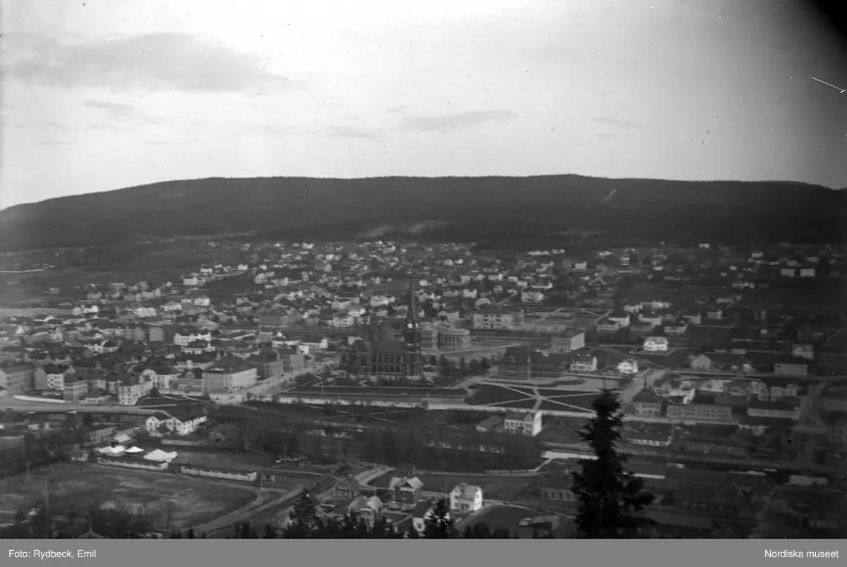 Vy över Sundsvall från Norra Stadsberget.