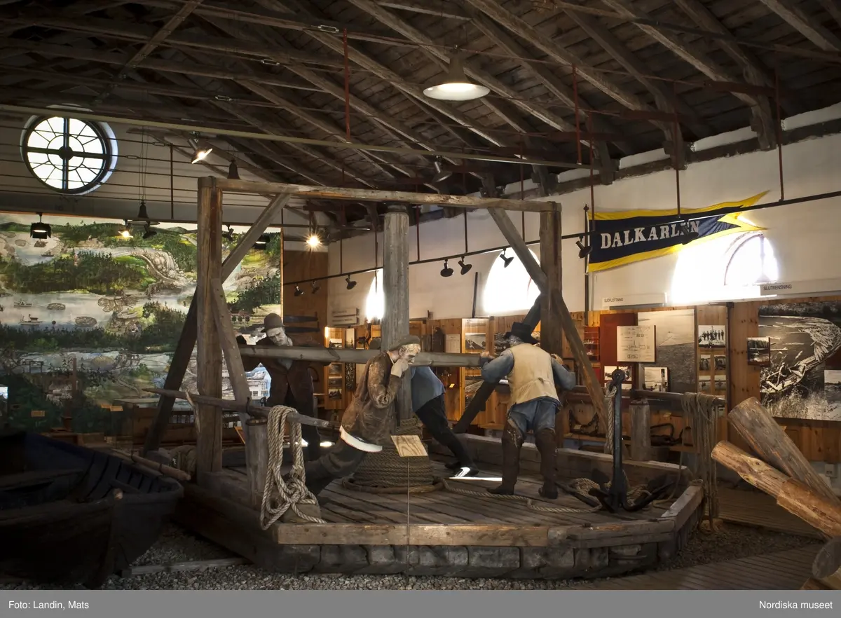Dalälvarnas flottningsmuseum i Gysinge. Museiutställning.