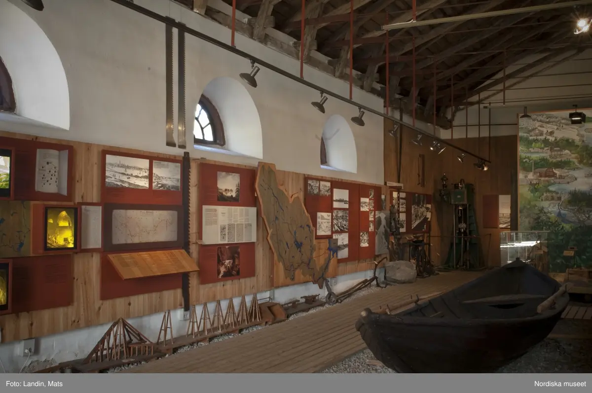 Dalälvarnas flottningsmuseum i Gysinge. Museiutställning.
