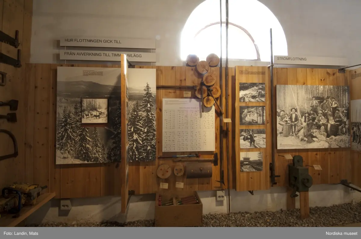 Dalälvarnas flottningsmuseum i Gysinge. Museiutställning.