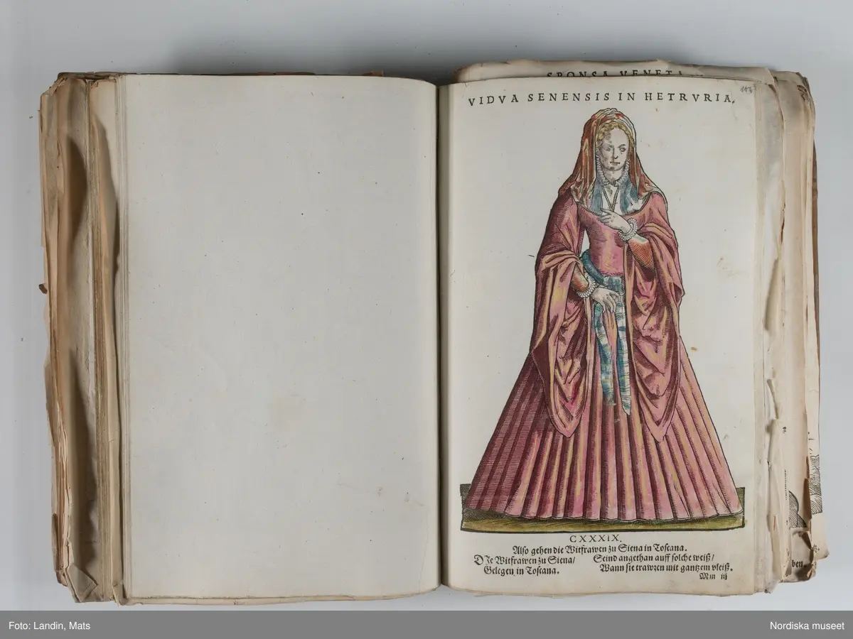 Bilder av och ur boken Trachtenbuch av Hans Weigel, tryckt 1577 i Nürnberg. Original i Nordiska museets bibliotek.

Habitvs Præcipvorvm Popvlorvm, Tam Virorvm Qvam fœminarum Singulari arte depicti.
Dräkt, dräktskick bilder från Europa, Afrika, Orienten och nya Amerika.