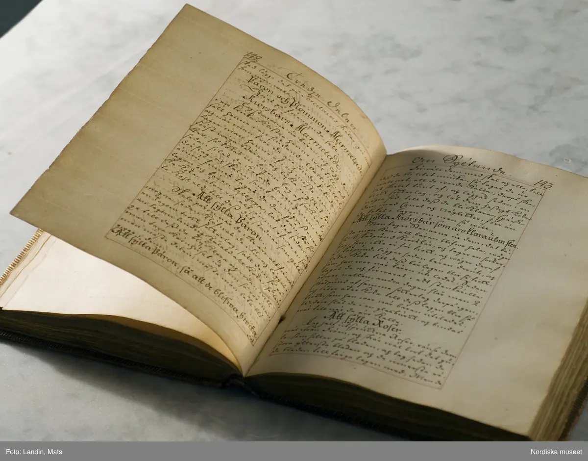 "Märta Stures Hushållsbok 1739"