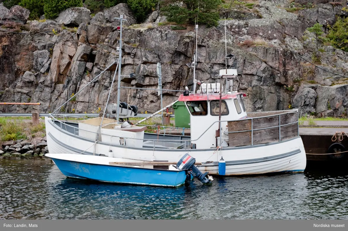 Händelöp. Västervik. Nya fiskehamnen på utsidan av ön.
Fiskebåtar, Kustfiske