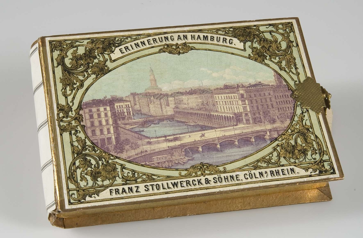 Lila- och blåfärgat motiv från Hamburg i Tyskland.