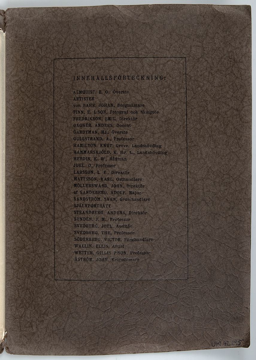 26 teckningar gjorda av konstnären Lindorm Möllerswärd (Uppsalagubbar Del 2, 1925).