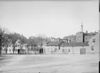 Kyrkogårdsgatan från S:t Johannesgatan, kvarteret Hörnet, Uppsala 1901 - 1902