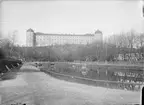 Uppsala slott och Svandammen från öster, Fjärdingen, Uppsala 1901 - 1902