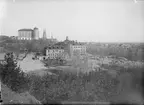 Akademiska sjukhuset och Uppsala slott från sydost, Uppsala 1901 - 1902