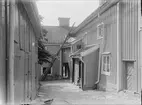 Gårdsinteriör Östra Ågatan 15, kvarteret Torget, Dragarbrunn, Uppsala 1908