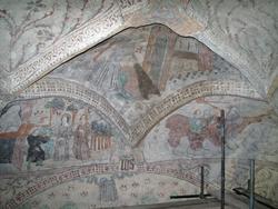 Rasbokils kyrka, Uppland 2008. Valvmålningar efter konserver