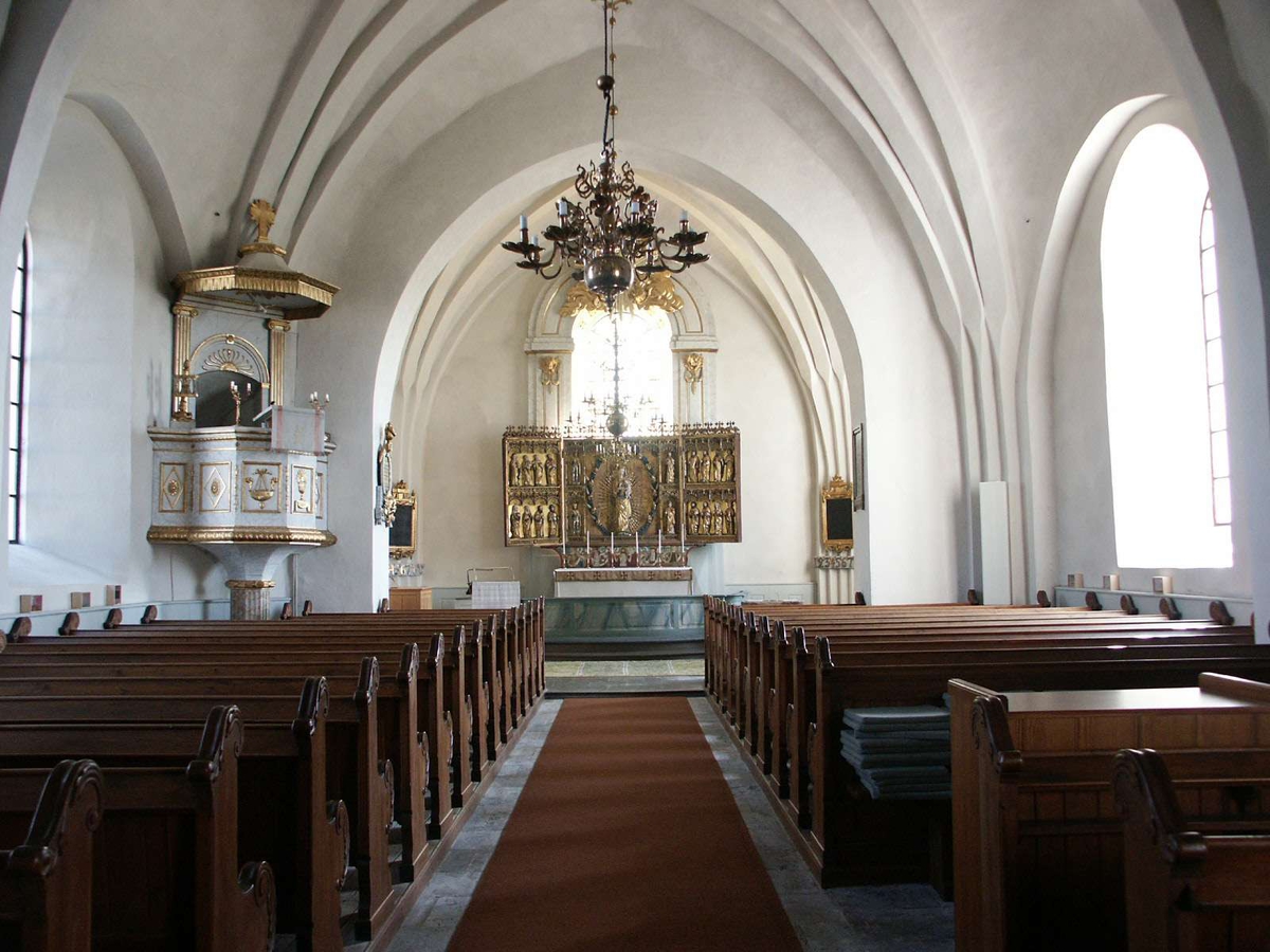 Interiör i Skuttunge kyrka, Skuttunge socken, Uppland 2005