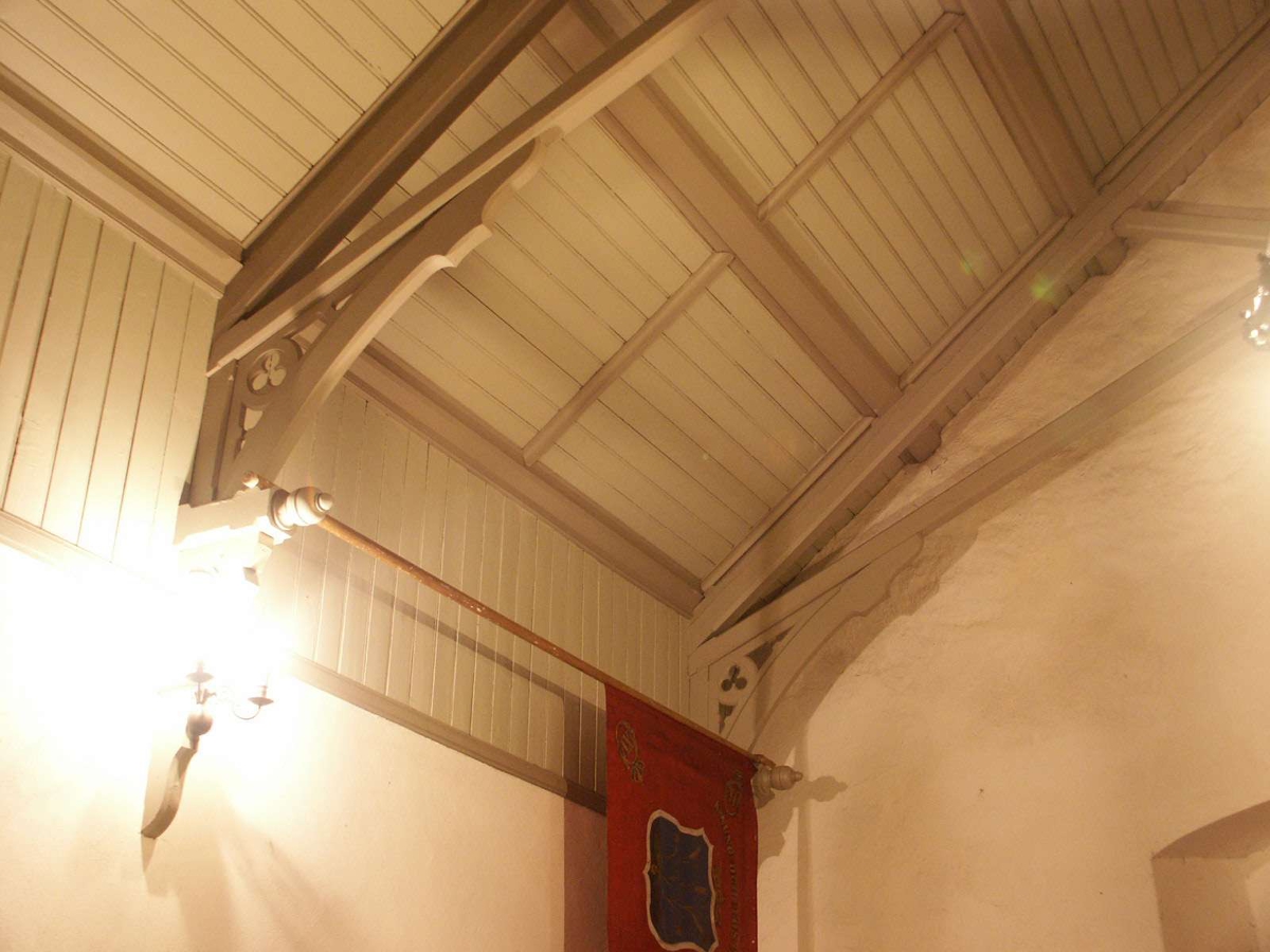 Innertak av trä i vapenhuset, Litslena kyrka, Litslena socken, Uppland 2004