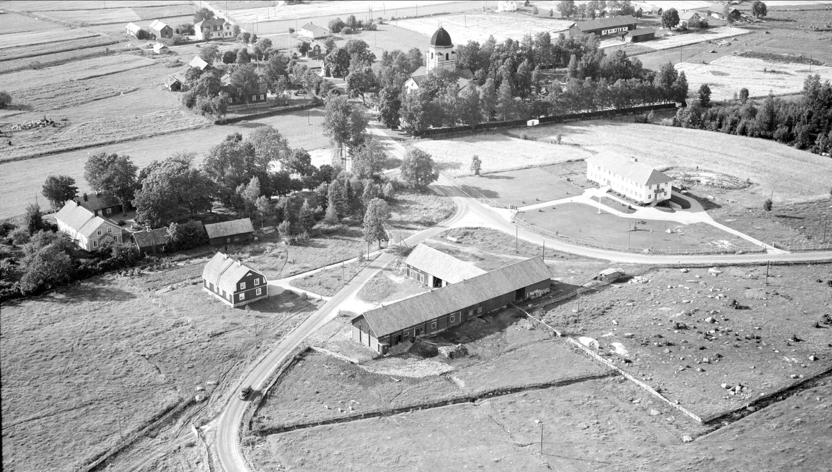 Flygfoto över Hållnäs, Hållnäs socken, Uppland 1954