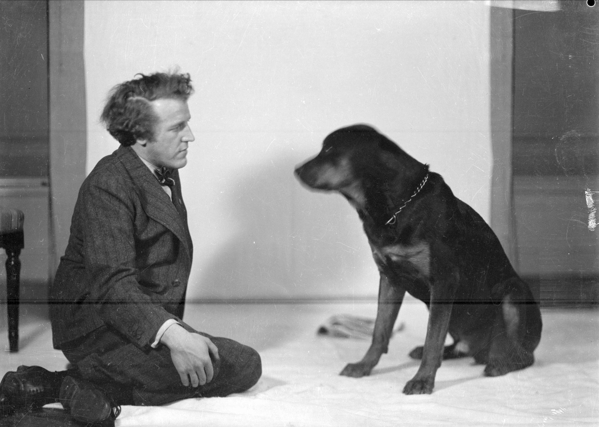 Gunnar Sundgren med hund