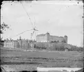 Akademiska sjukhuset och Uppsala slott från söder, Uppsala sannolikt 1860-tal