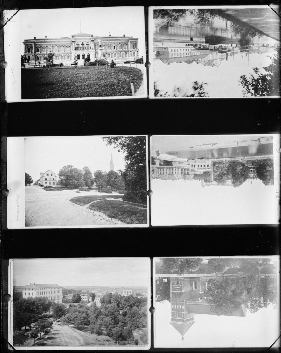 Reprofotografi - hamnen, vy från öster mot Pumphuset och restaurang Flustret, Fjärdingen, Uppsala före 1901