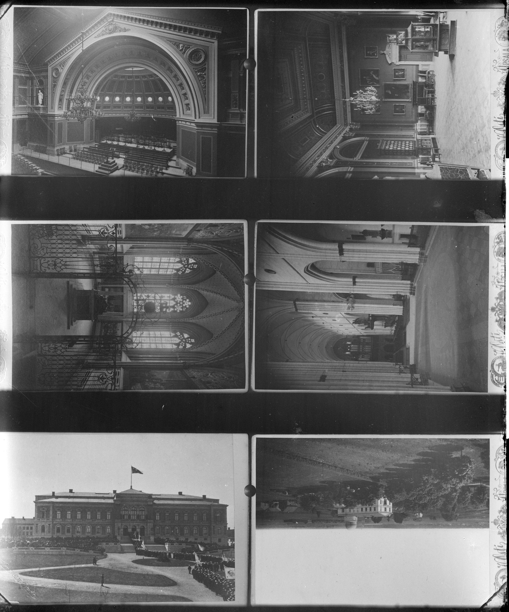 Reprofotografi - vy mot orgelläktaren, Uppsala domkyrka 1885